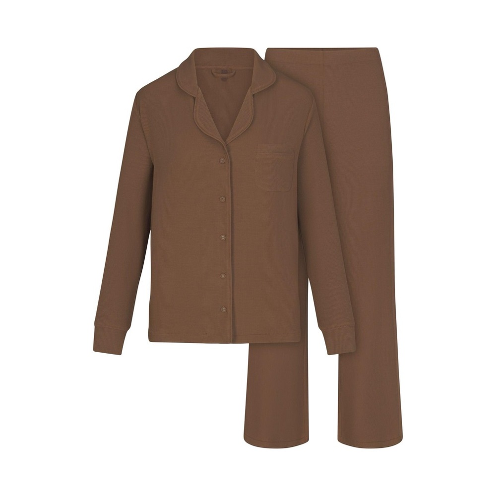 SKIMS Brown Pajama Set